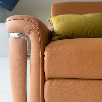 Somerville Electric Recliner Tan Leather Armchair