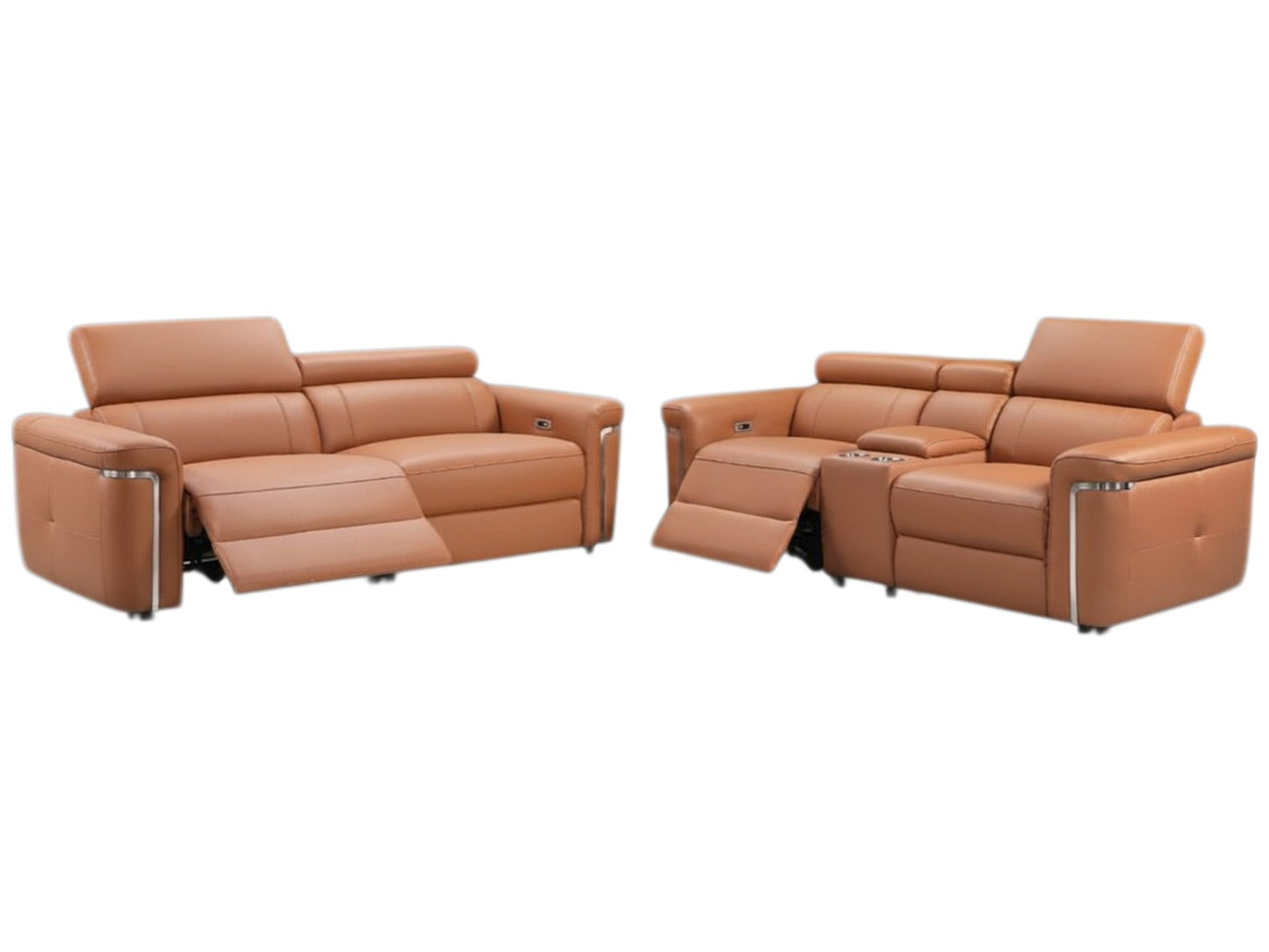 Somerville Electric Recliner Tan Leather 3+2 Sofa Suite