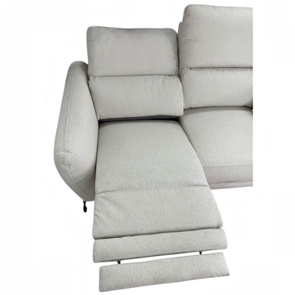 Sorrento Electric Recliner Beige Fabric 2 Seater Sofa