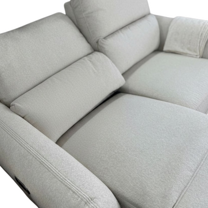 Sorrento Electric Recliner Beige Fabric 2 Seater Sofa
