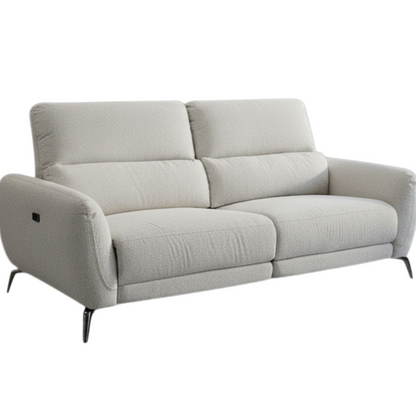 Sorrento Electric Recliner Beige Fabric 3 Seater Sofa