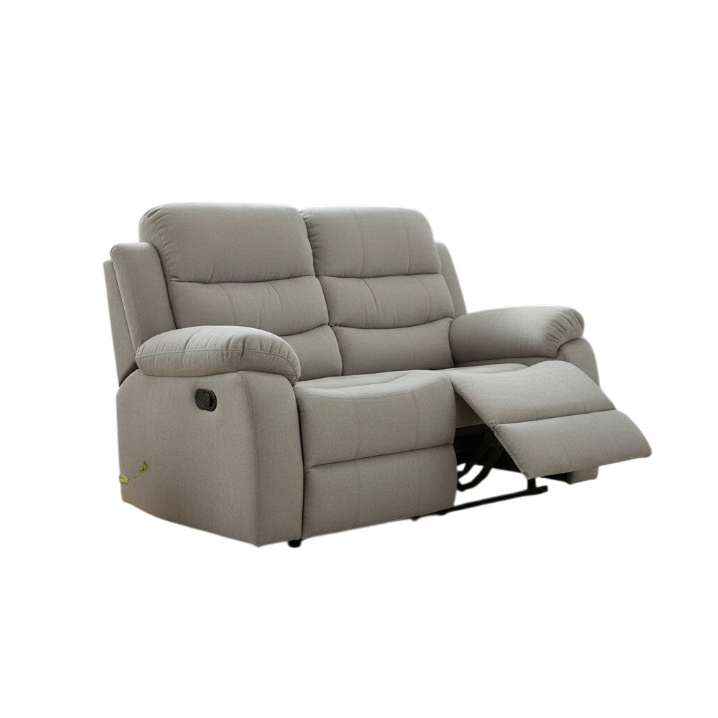 Stanley Manual Recliner Grey Fabric 2 Seater Sofa