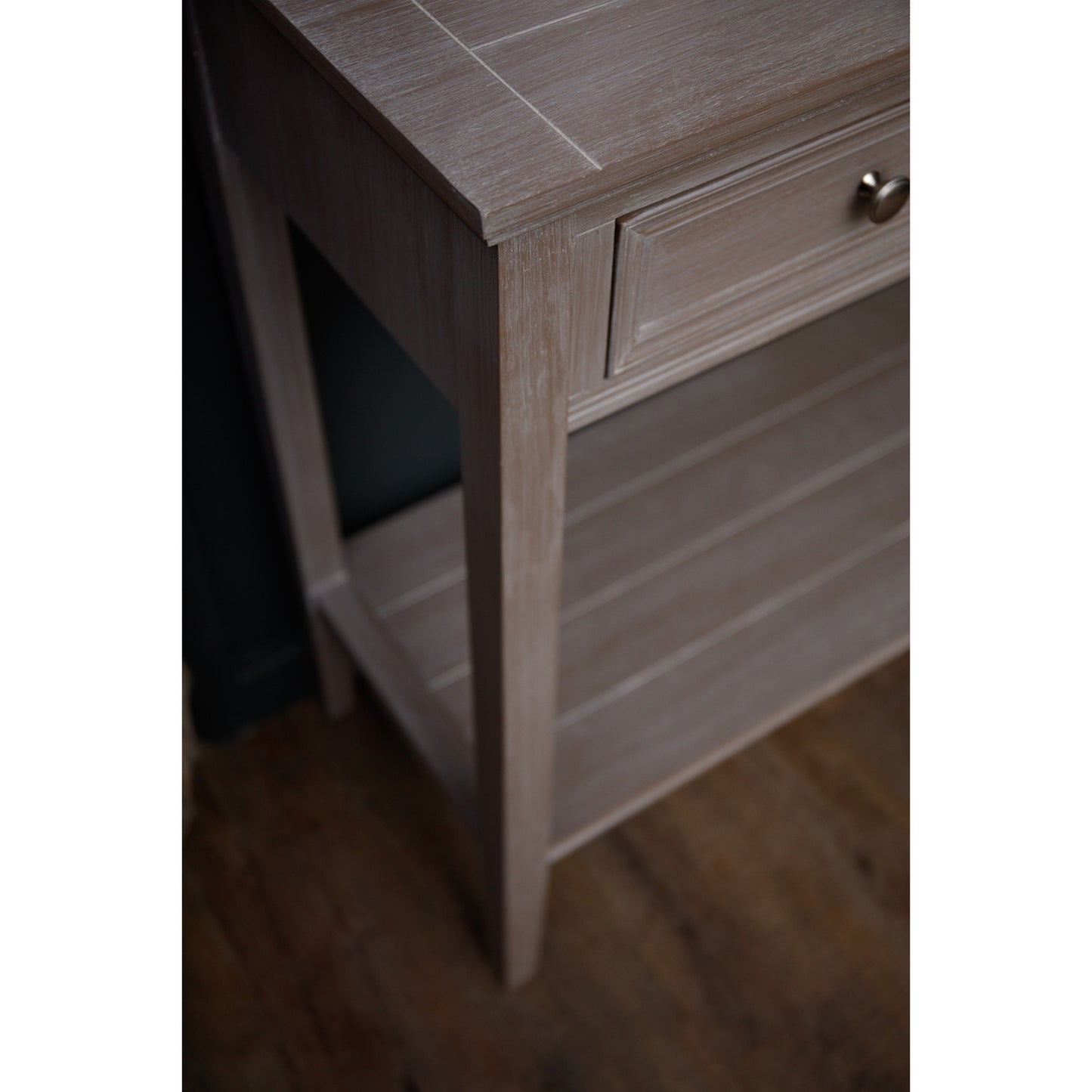 Luxury Serene Four Drawer Grey Wood Console Table