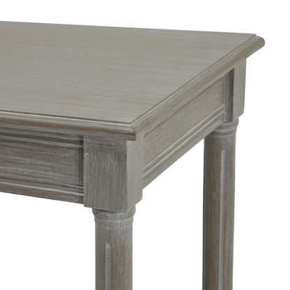 Luxury Serene Rattan Grey Wood Side Lamp Table