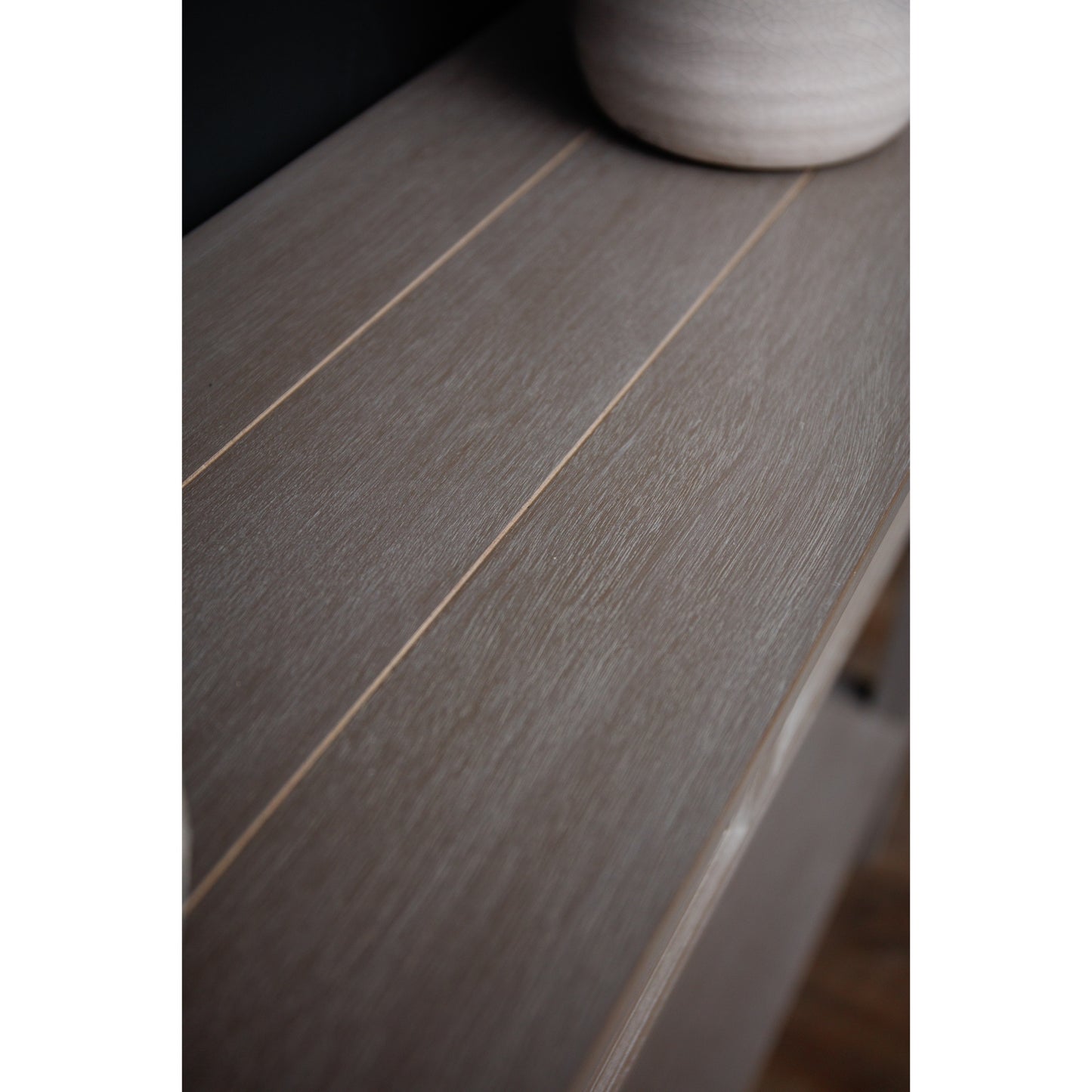 Luxury Serene Two Drawer Grey Wood Console Table