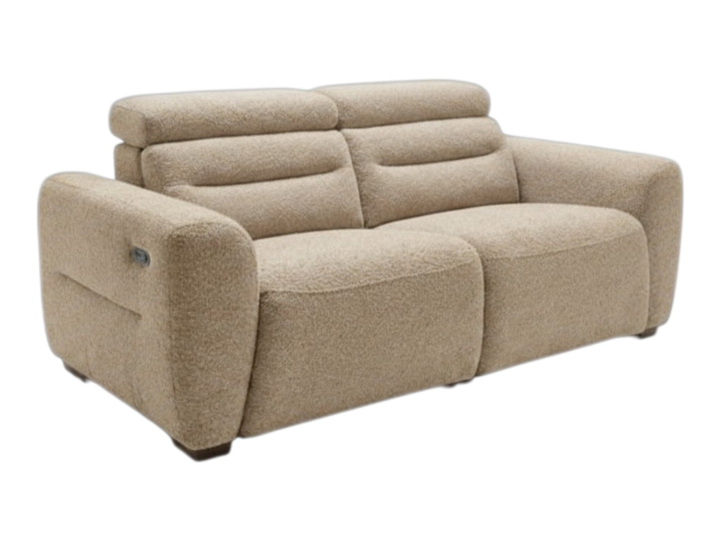 Tokyo Electric Recliner Beige Fabric 3 Seater Sofa