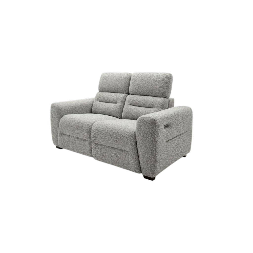 Tokyo Electric Recliner Grey Fabric 2 Seater Sofa