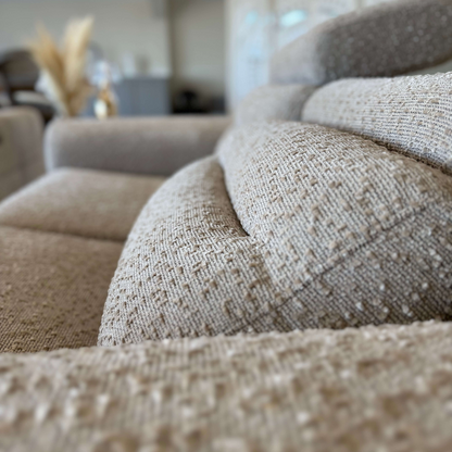 Tokyo Electric Recliner Grey Fabric 3 Seater Sofa