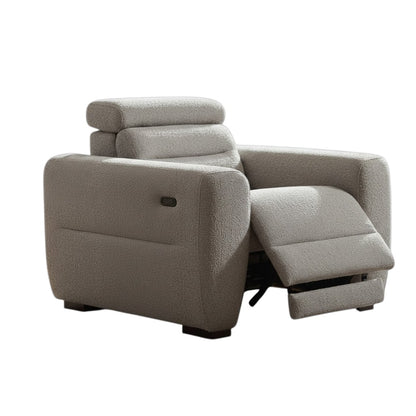 Tokyo Electric Recliner Grey Fabric Armchair