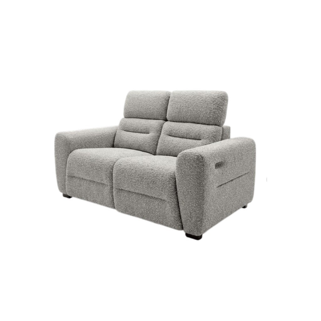 Tokyo Electric Recliner Grey Fabric 3 Seater Sofa