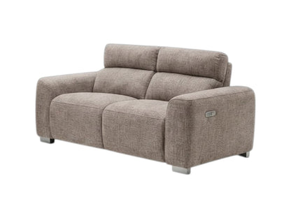 Toronto Electric Recliner Beige Fabric 2 Seater Sofa