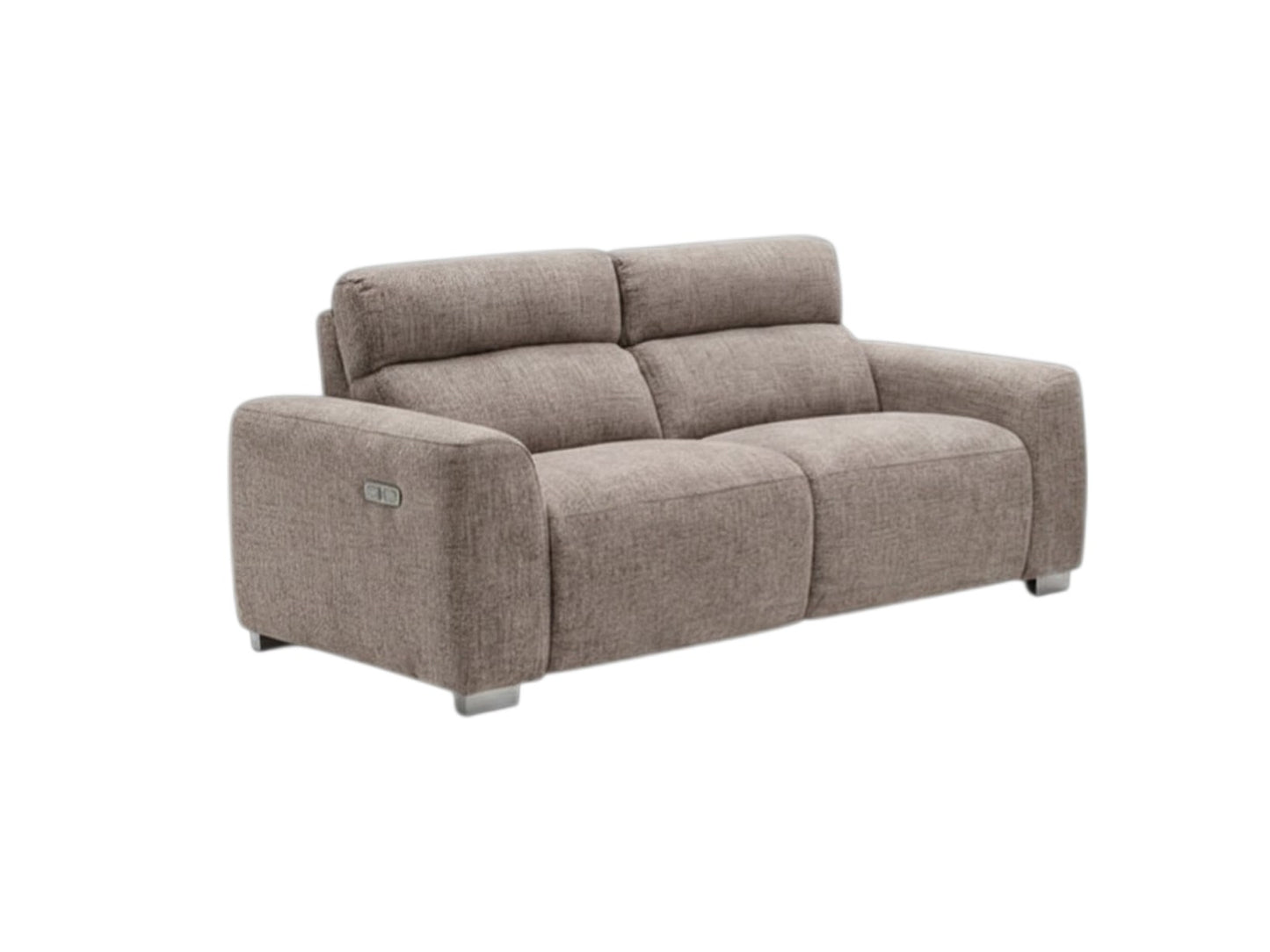 Toronto Electric Recliner Beige Fabric 3 Seater Sofa