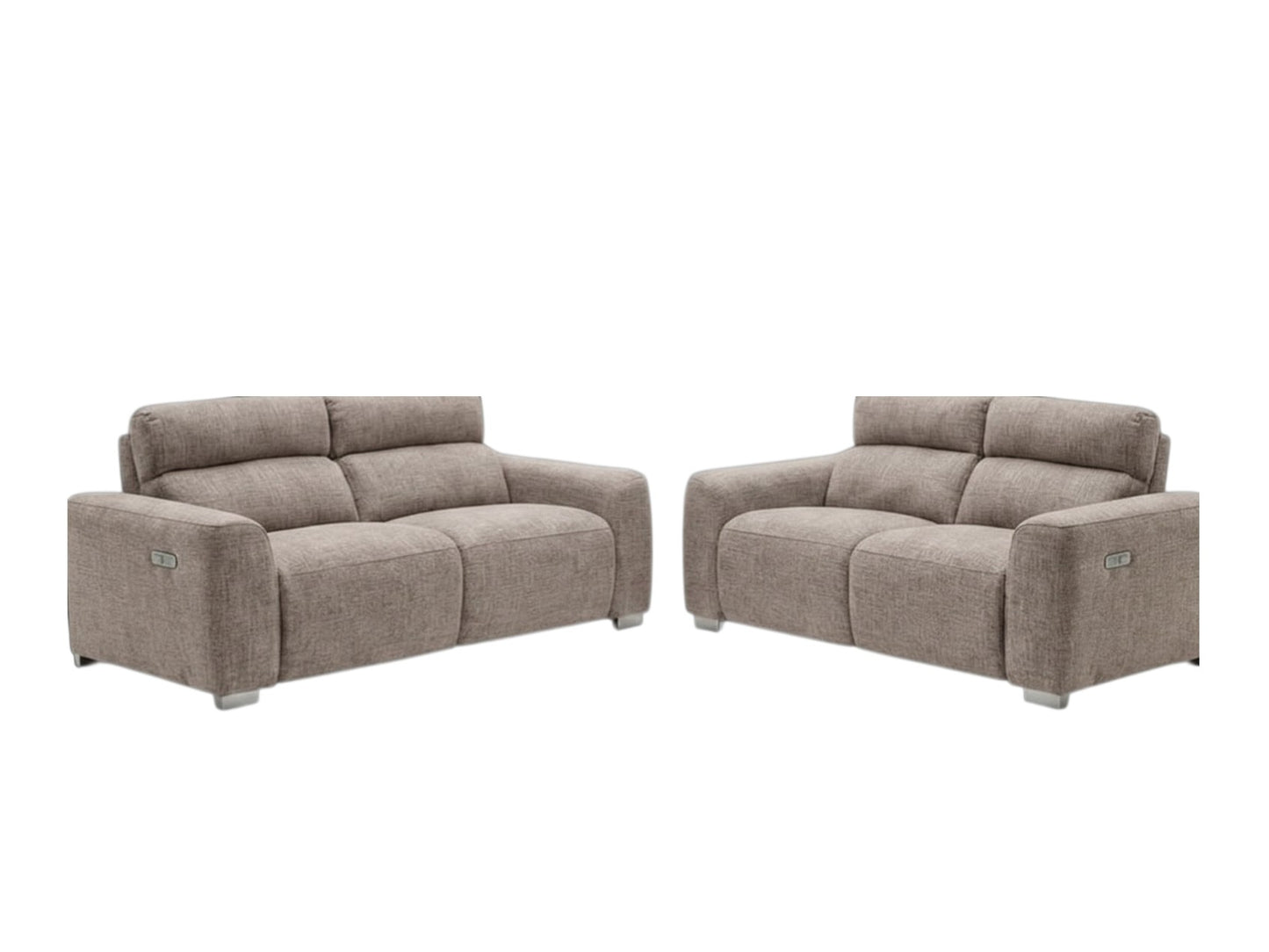 Toronto Electric Recliner Beige Fabric 3+2 Sofa Suite