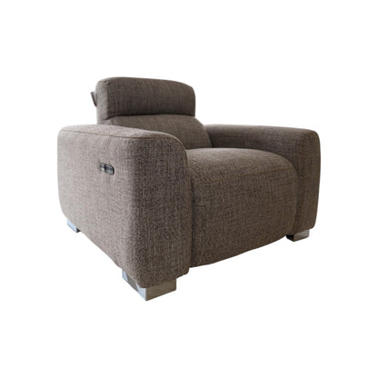Toronto Electric Recliner Beige Fabric Armchair