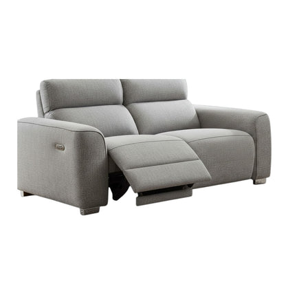 Toronto Electric Recliner Grey Fabric 2 Seater Sofa