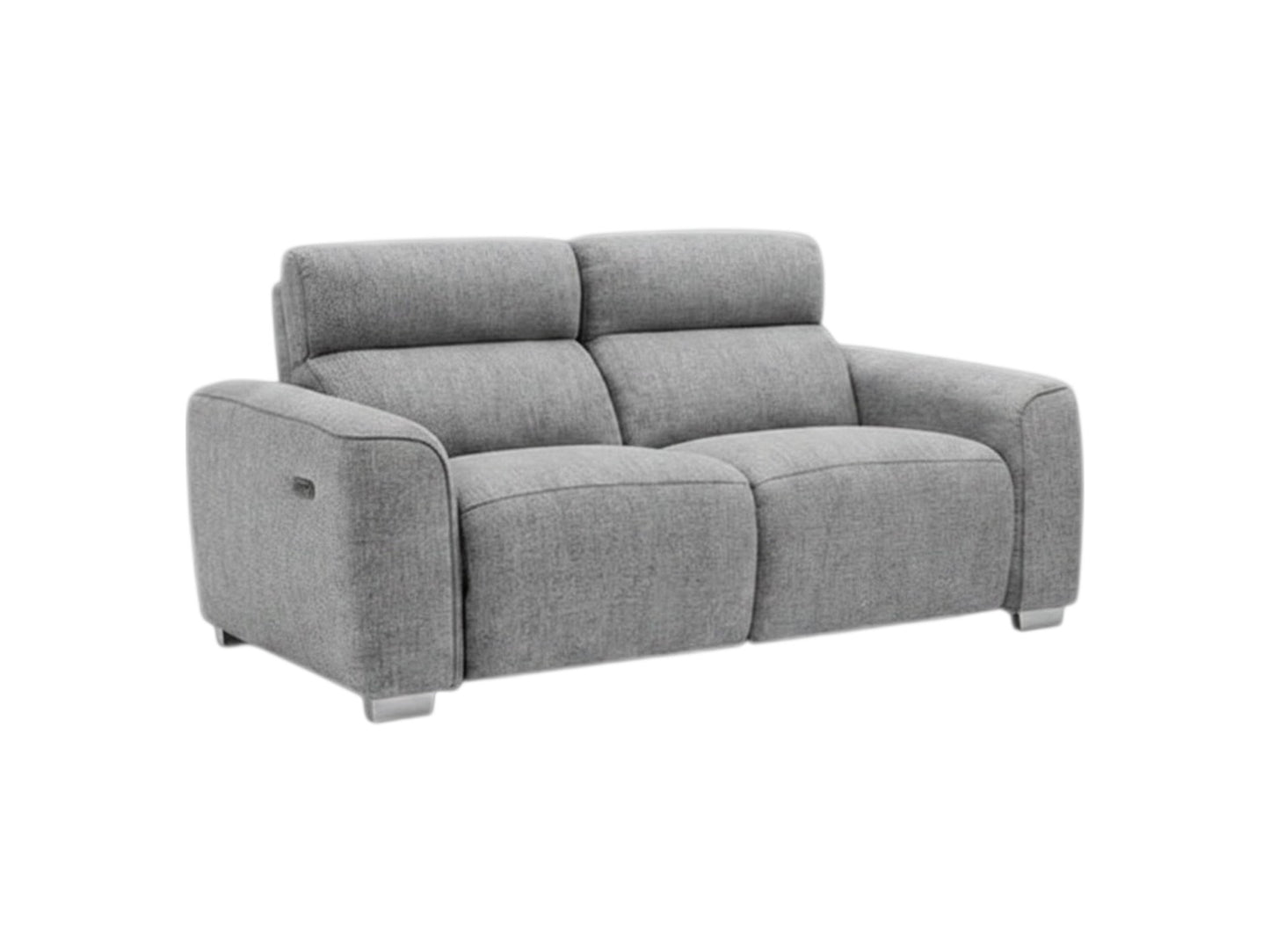 Toronto Electric Recliner Grey Fabric 2 Seater Sofa