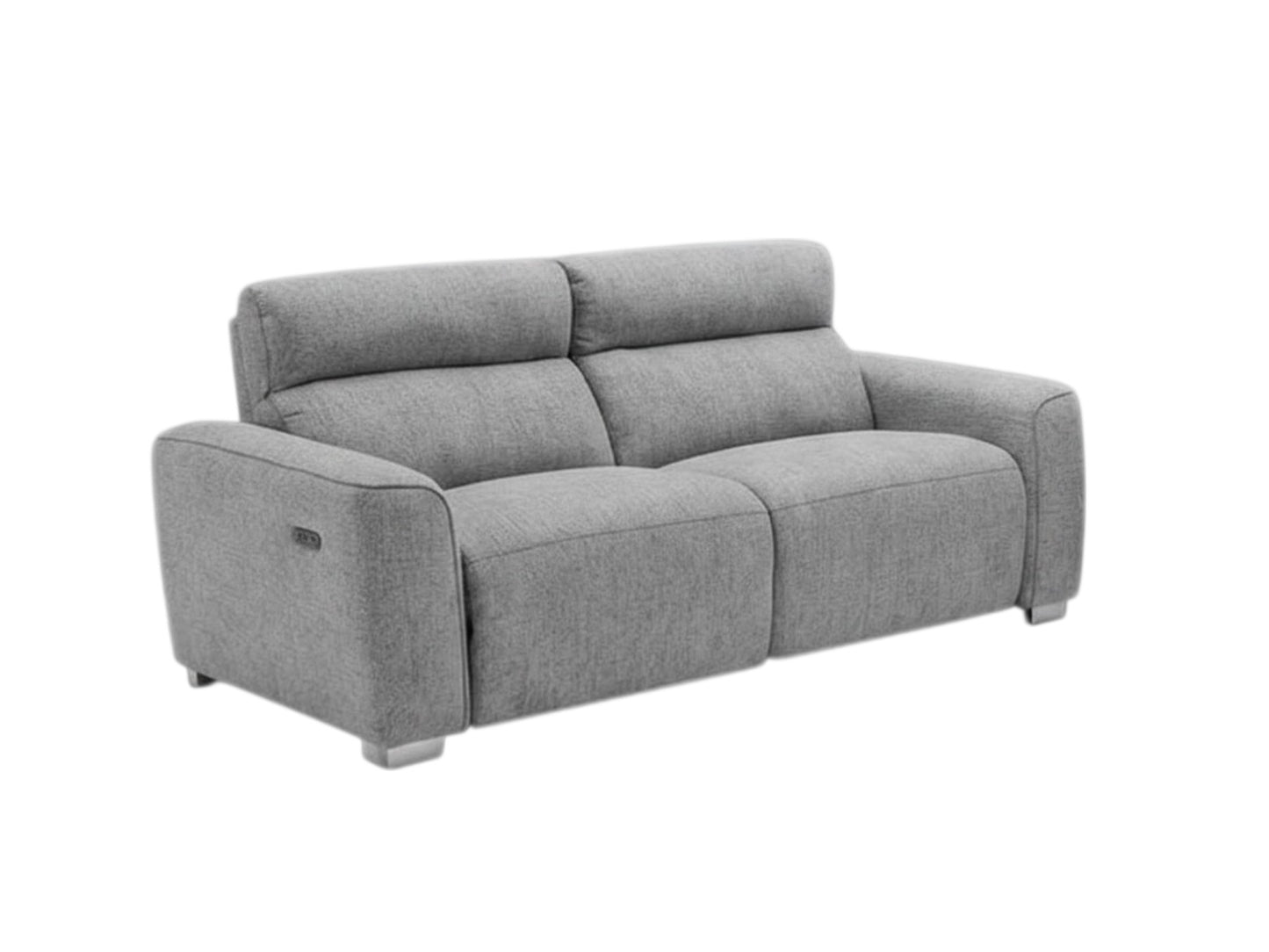 Toronto Electric Recliner Grey Fabric 3 Seater Sofa