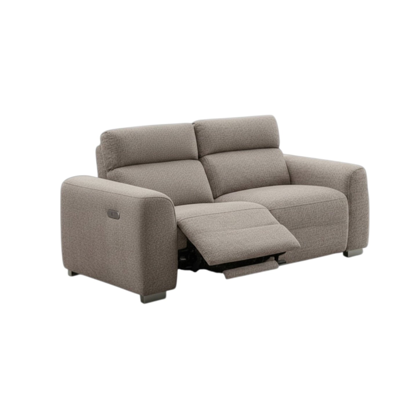 Toronto Electric Recliner Beige Fabric 2 Seater Sofa
