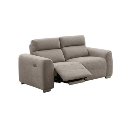 Toronto Electric Recliner Beige Fabric 2 Seater Sofa