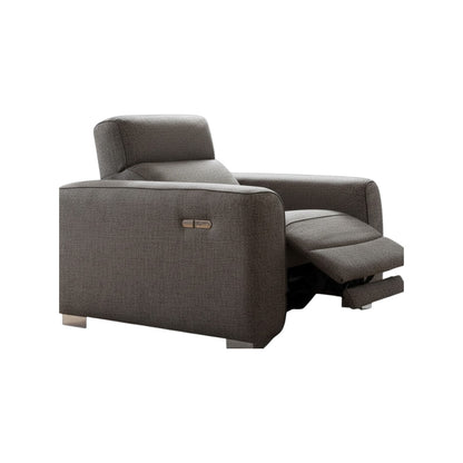 Toronto Electric Recliner Grey Fabric Armchair