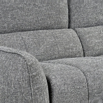 Turin Electric Recliner Charcoal Grey Fabric Right Hand L-Shape Corner Sofa