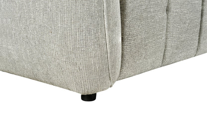 Turin Electric Recliner Silver Fabric Right Hand L-Shape Corner Sofa