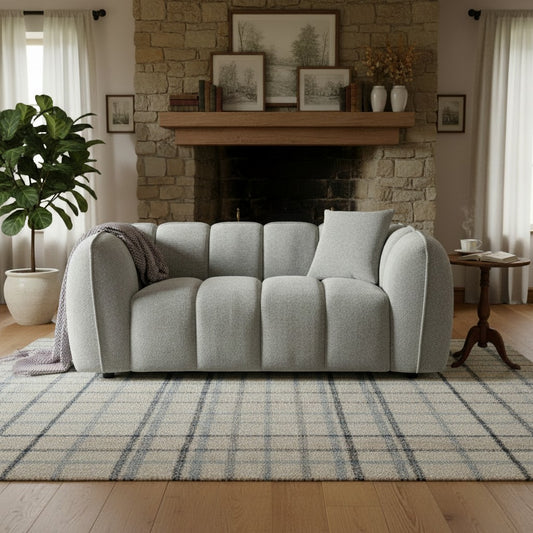 Venice Grey Fabric 2 Seater Sofa