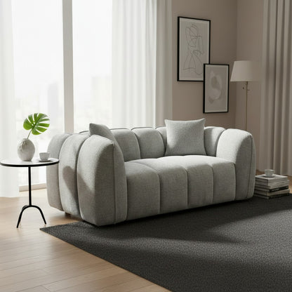 Venice Grey Fabric 2 Seater Sofa