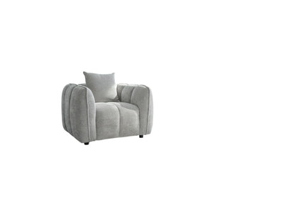 Venice Grey Fabric Armchair