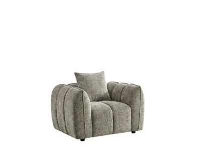 Venice Mocha Brown Fabric Armchair