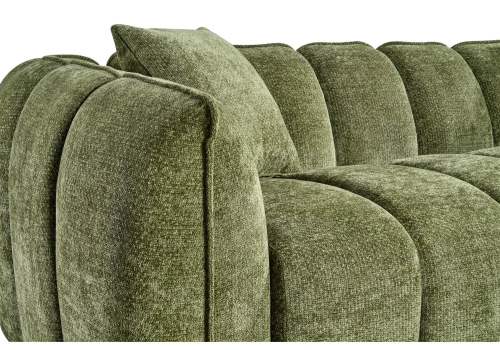 Venice Olive Green Fabric 2 Seater Sofa