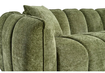 Venice Olive Green Fabric 2 Seater Sofa