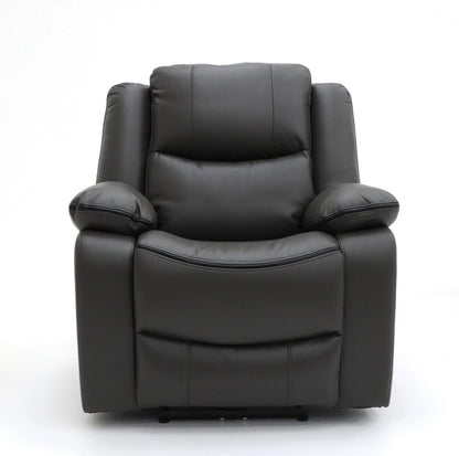 Harald Electric Recliner Grey Leather Armchair