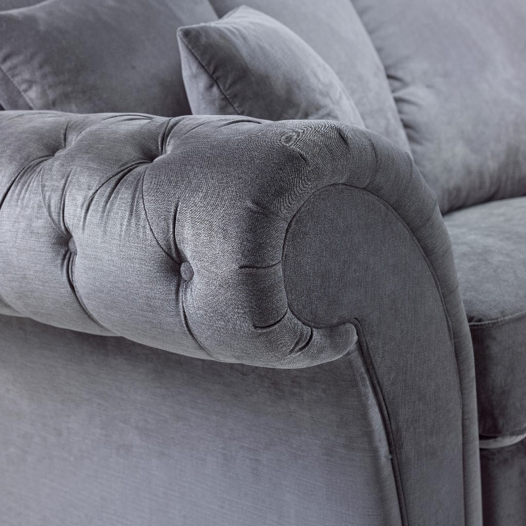 Windsor Fullback Grey Fabric 2 Seater Sofa