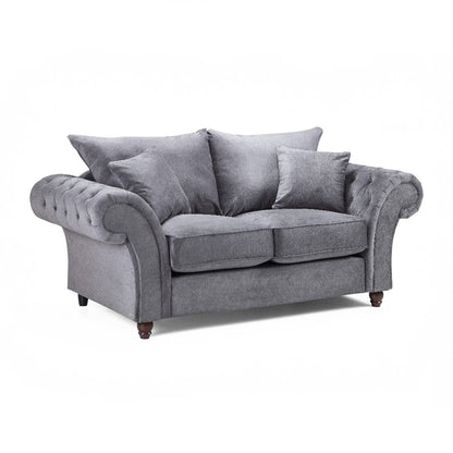 Windsor Fullback Grey Fabric 2 Seater Sofa