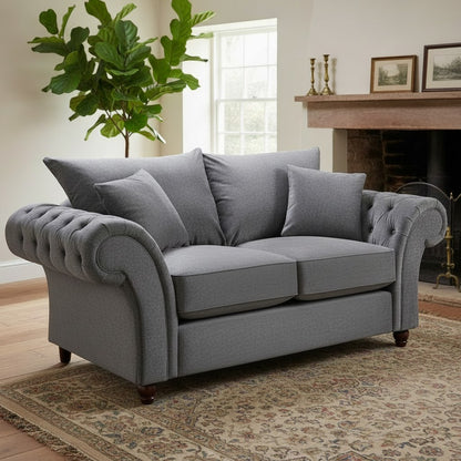 Windsor Fullback Grey Fabric 2 Seater Sofa