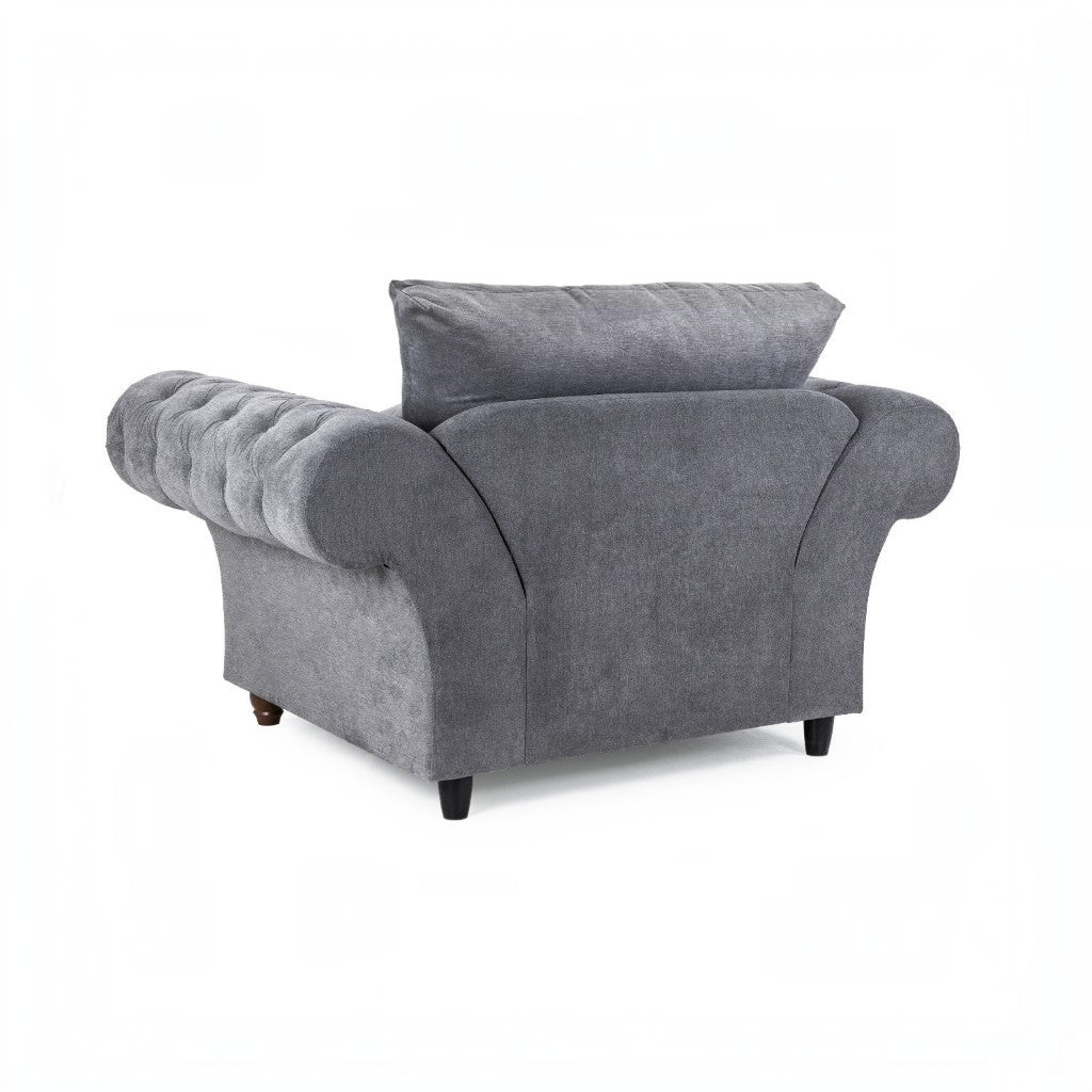Windsor Fullback Grey Fabric Armchair