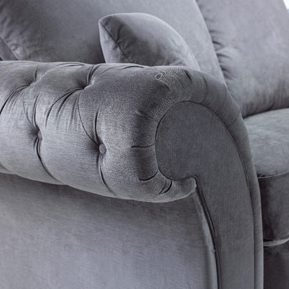 Windsor Fullback Grey Fabric Armchair