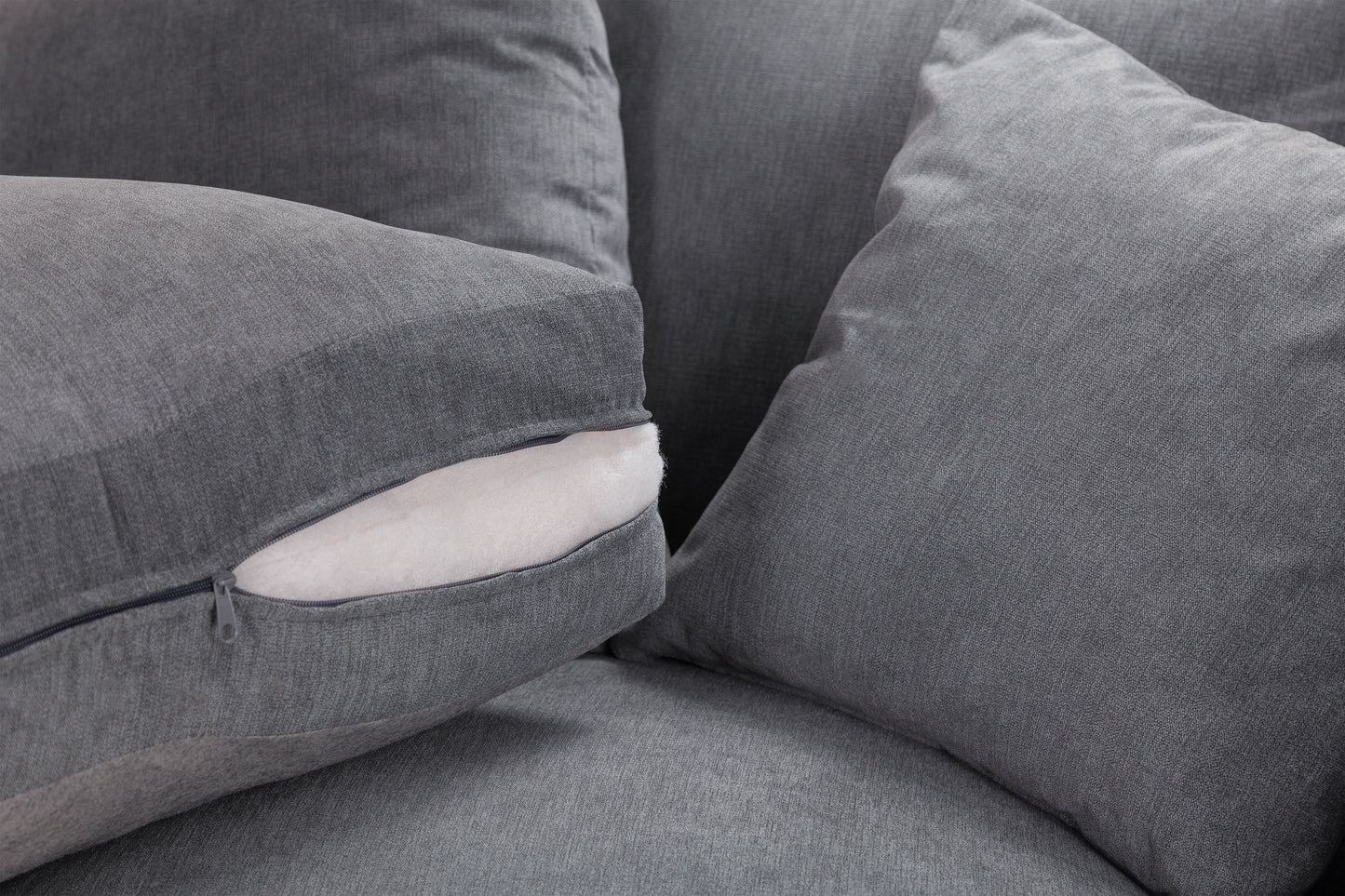 Windsor Fullback Grey Fabric Right Hand L-Shape Corner Sofa
