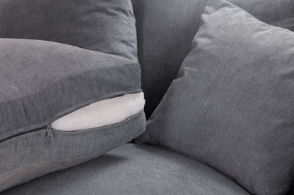 Windsor Fullback Grey Fabric Right Hand L-Shape Corner Sofa
