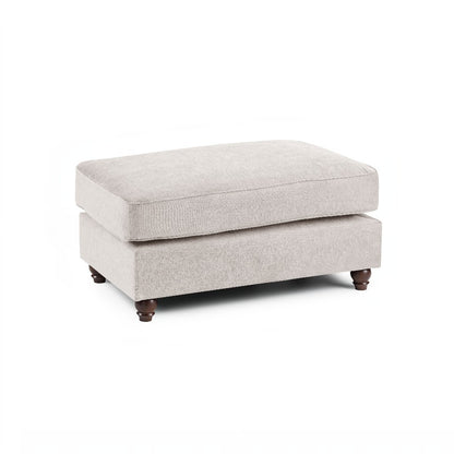 Windsor Fullback Stone Beige Fabric Footstool