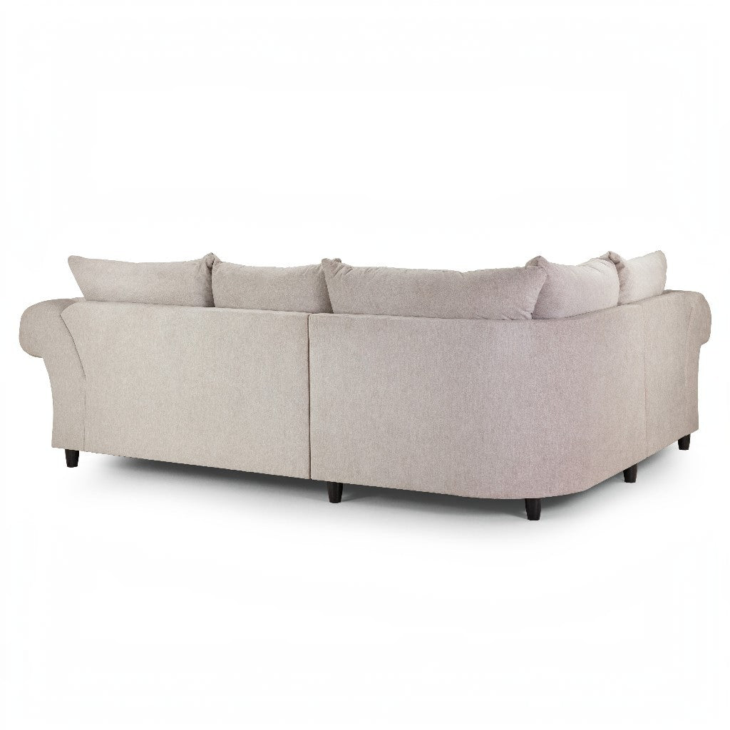 Windsor Fullback Stone Beige Fabric Left Hand L-Shape Corner Sofa