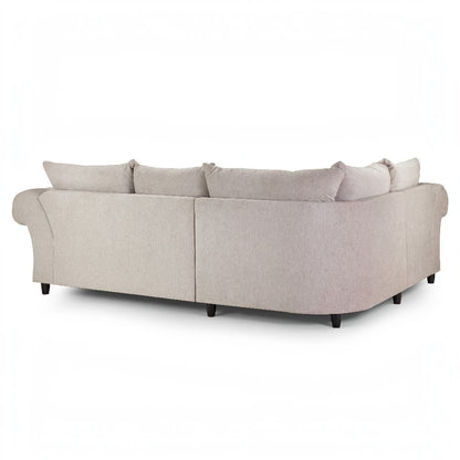 Windsor Fullback Stone Beige Fabric Left Hand L-Shape Corner Sofa