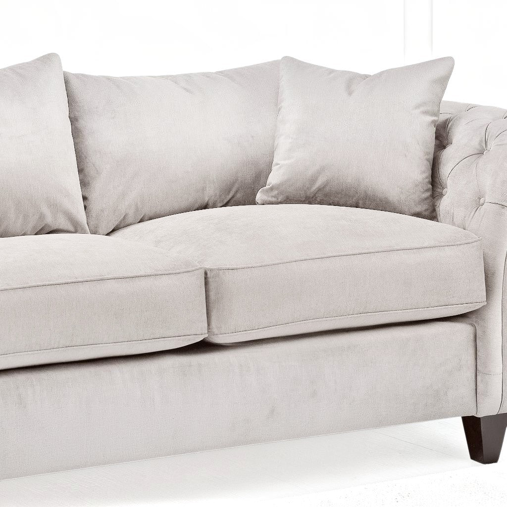 Windsor Fullback Stone Beige Fabric Left Hand L-Shape Corner Sofa