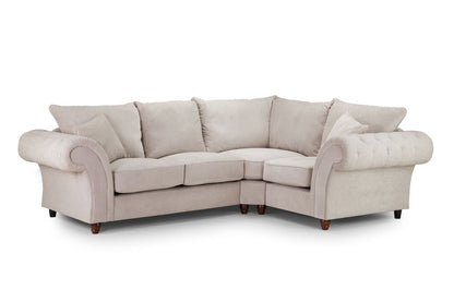 Windsor Fullback Stone Beige Fabric Right Hand L-Shape Corner Sofa