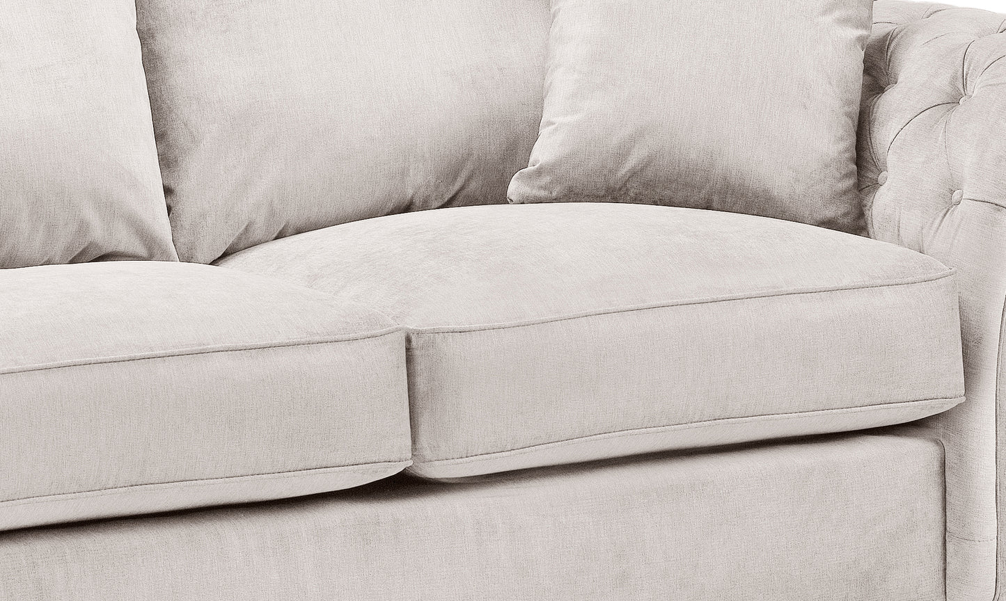 Windsor Fullback Stone Beige Fabric Right Hand L-Shape Corner Sofa