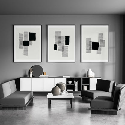 Abstract Art Painting | Set of 3 Abstract Wall art Prints