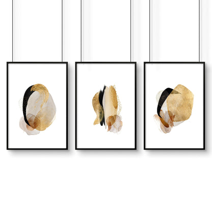 Abstract prints | set of 3 wall art for living room
