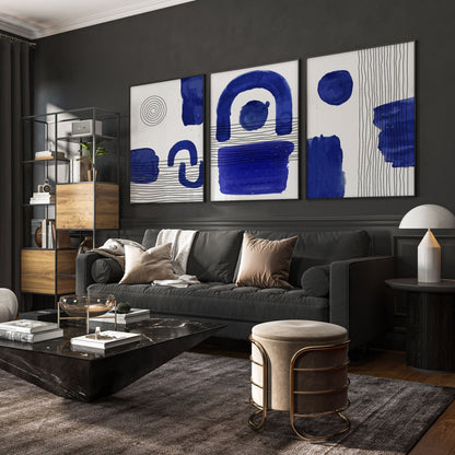 Abstract Art Wall Art | Set of 3 Abstract Wall art Prints