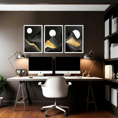 Abstract landscape | set of 3 wall art prints